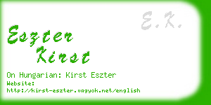 eszter kirst business card